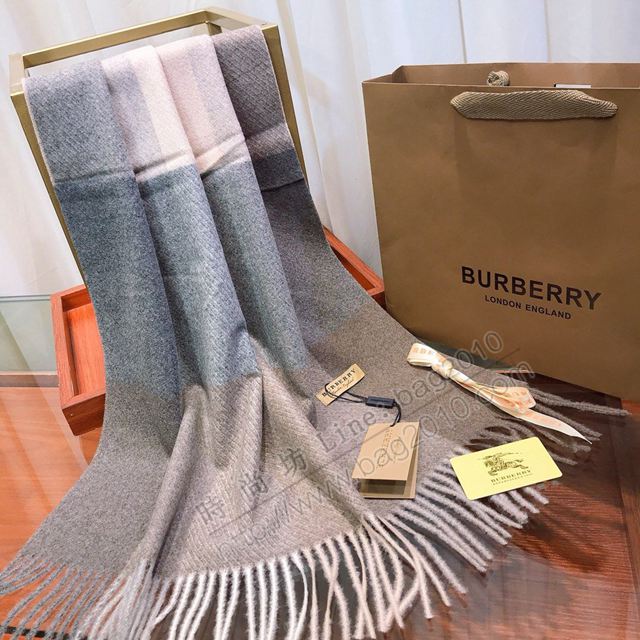 Burberry圍巾 2019年度最新力作 時尚彩色拼色方格子 巴寶莉羊絨混紡女長圍巾  llwj6642